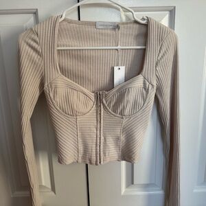 NWT jonathan Simkhai cropped bustier top